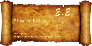 Eisele Enikő névjegykártya